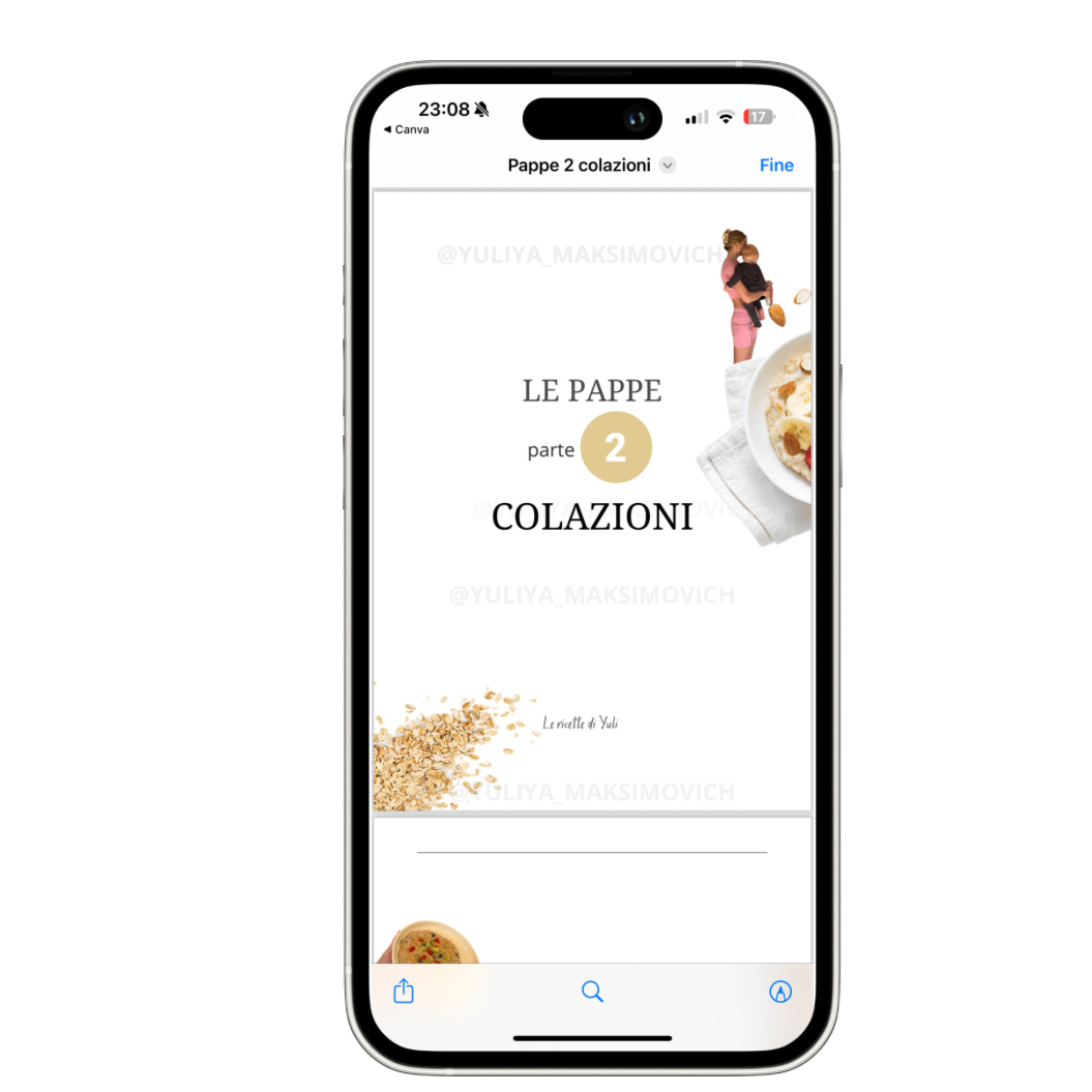 Porridge COLAZIONI svezzamento.(pappe 2 in pdf)